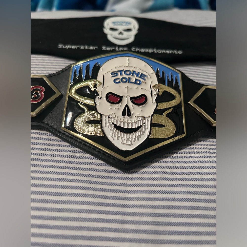 stone cold wwe mini title belt